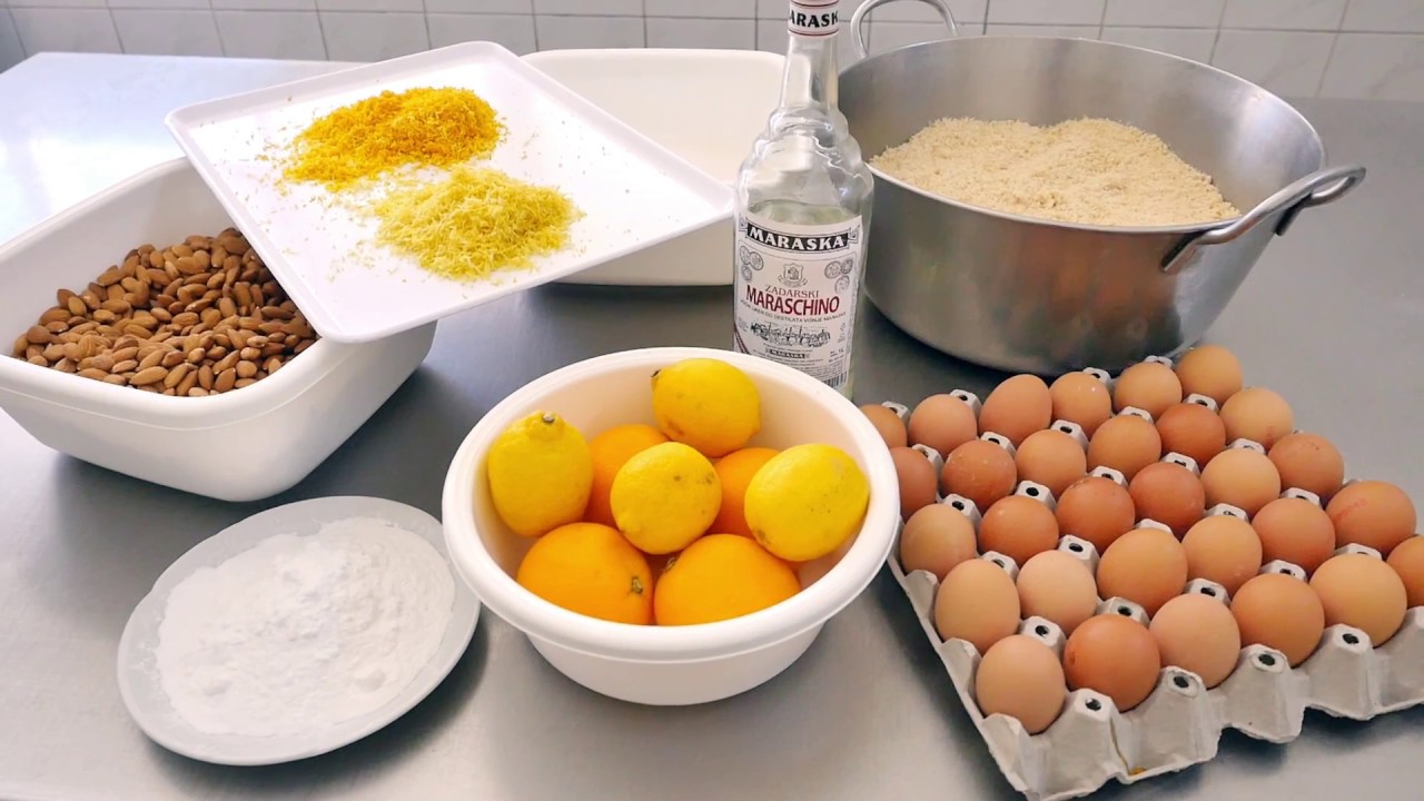 The ingredients used for making the Rapska Torte