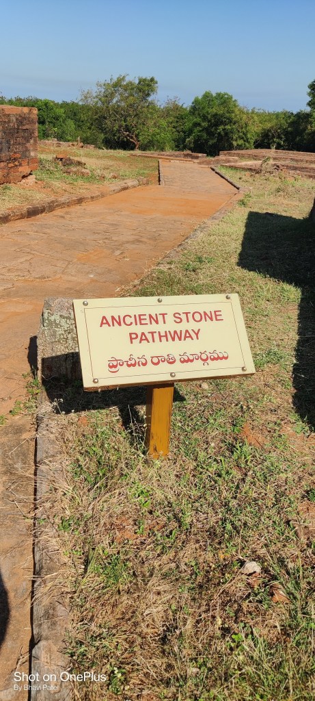 Ancient stone pathways at Thotlakonda monastery