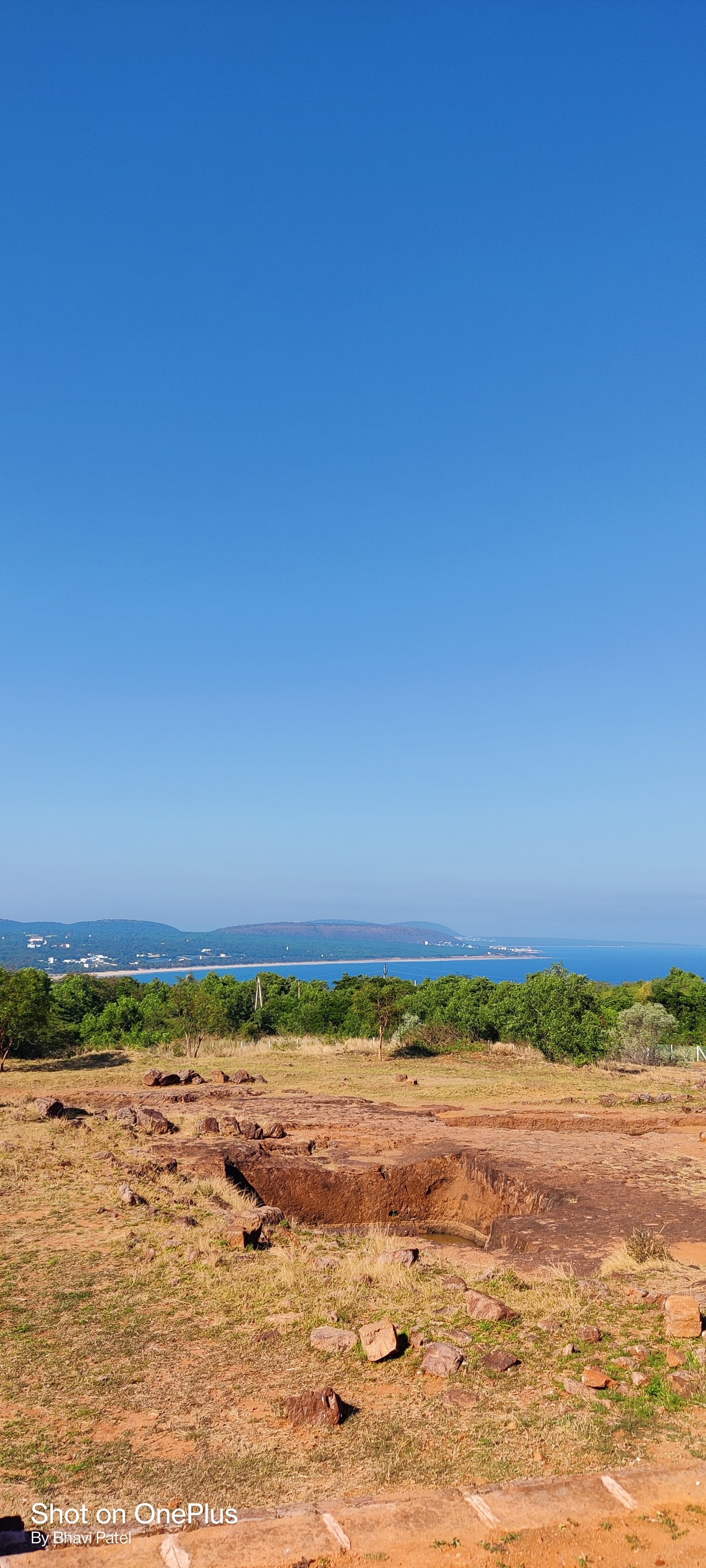 The spectacular beach view from the Thotlakonda monastery hill